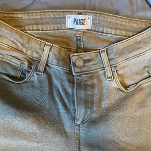 PAIGE Denim Olive Stretch Skinny Jeans